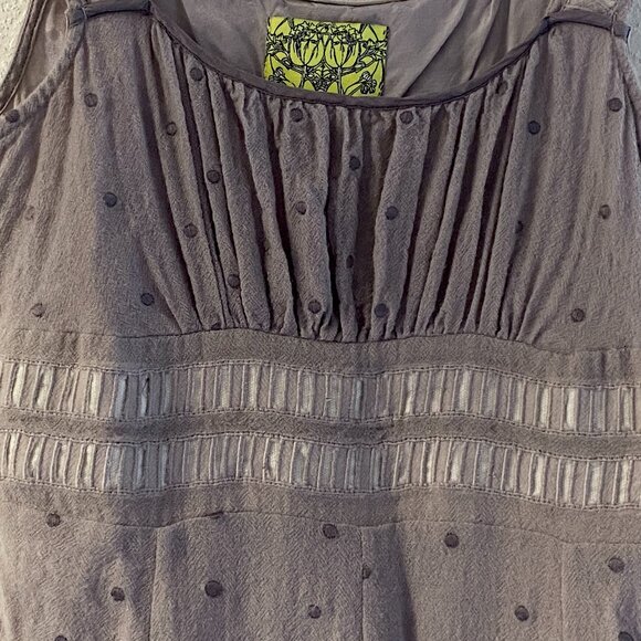 Anthropologie Floreat Embroidered Polka Dot A-Line Dress - Picture 5 of 8